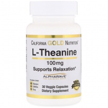 Аминокислота California Gold Nutrition L-Theanine 30 капсул 100 мг