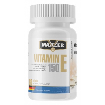 Витамины Maxler Vitamin E Natural Form 150 mg 60 капсул