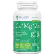  Tree of Life Ca+Mg+Zn+Vitamin K2,D3 90 