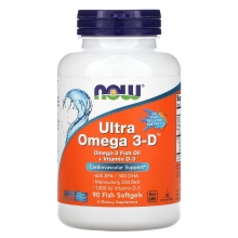  NOW Ultra Omega 3D 600 EPA 300 DHA  90 