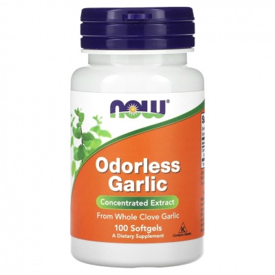 Чеснок NOW Odorless Garlic 100 капсул