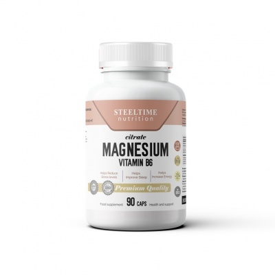  Steeltime Nutrition Magnesium Citrate + B6 90 